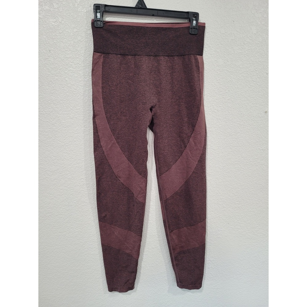 PINK Victoria's‎ Secret Leggings Burgundy Heathered Athletic Workout M #21